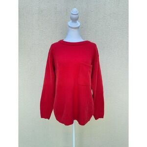 Vintage Forenza crew neck wool bright red sweater